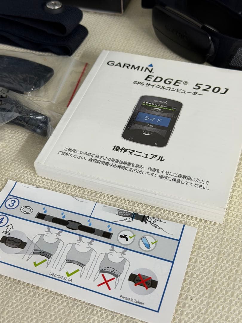 GARMIN EDGE 520J 心拍センサー・ジャイロスピードセンサー付き