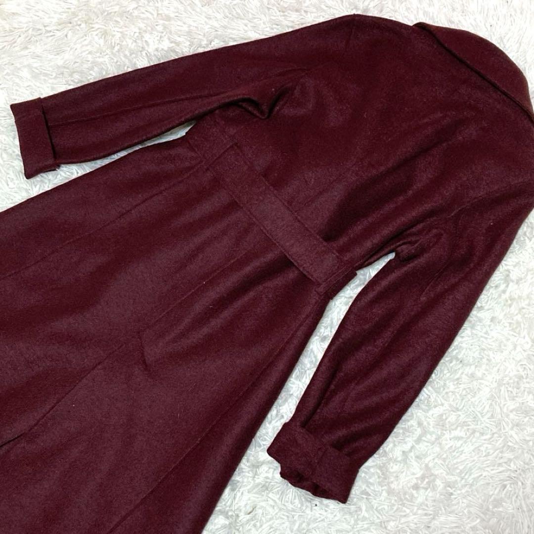 【新品タグ付き】 23区 トレンチコート ウール えんじ 38 現行 ロング
