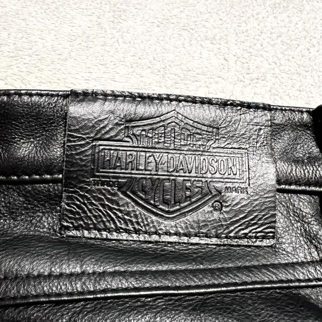 レア 本革 HARLEY DAVIDSON レザーパンツ 美品 R-8563