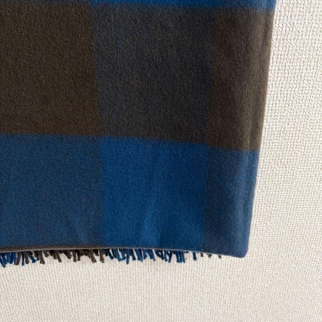 ジョンストンズ 大判　カシミヤストール　ブロックチェック　別注　限定