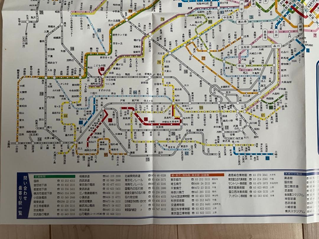 昭和発行 当時品 最新首都圏交通案内図 美品