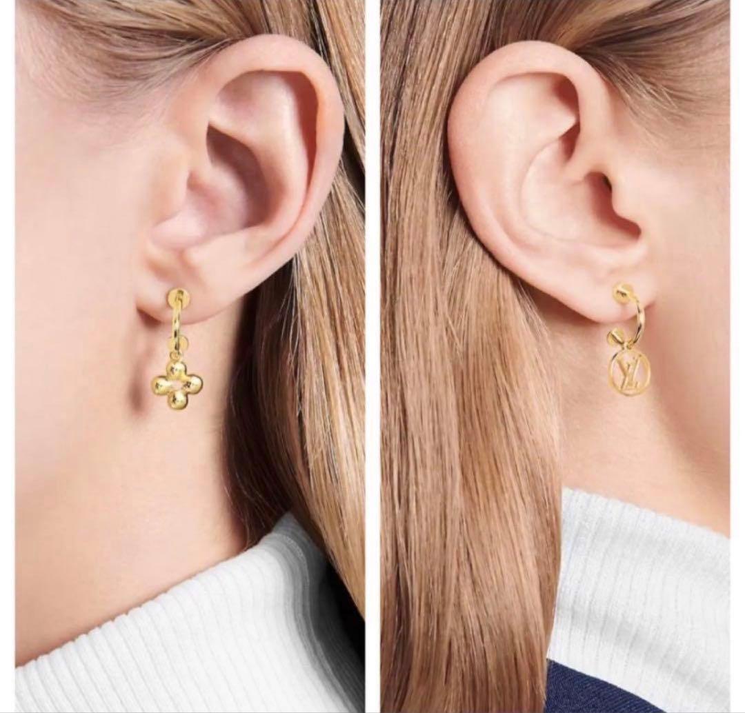 ルイヴィトン　ピアスブックルドレイユ　ブルーミング LV フラワー美品