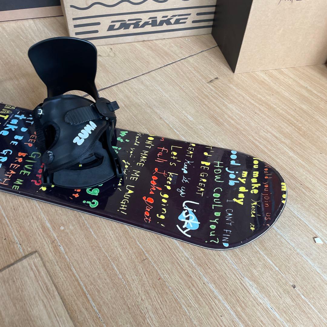 RECKLESS×ZUMAキッズスノーボード　未使用バイン付3点セット　100㎝