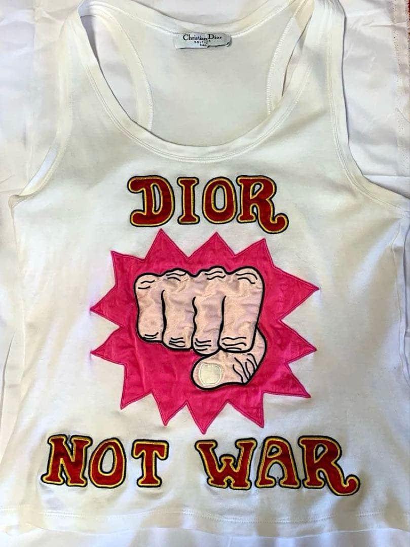 ⭐️ Christian Dior タンクトップ ✨NOT WAR✨