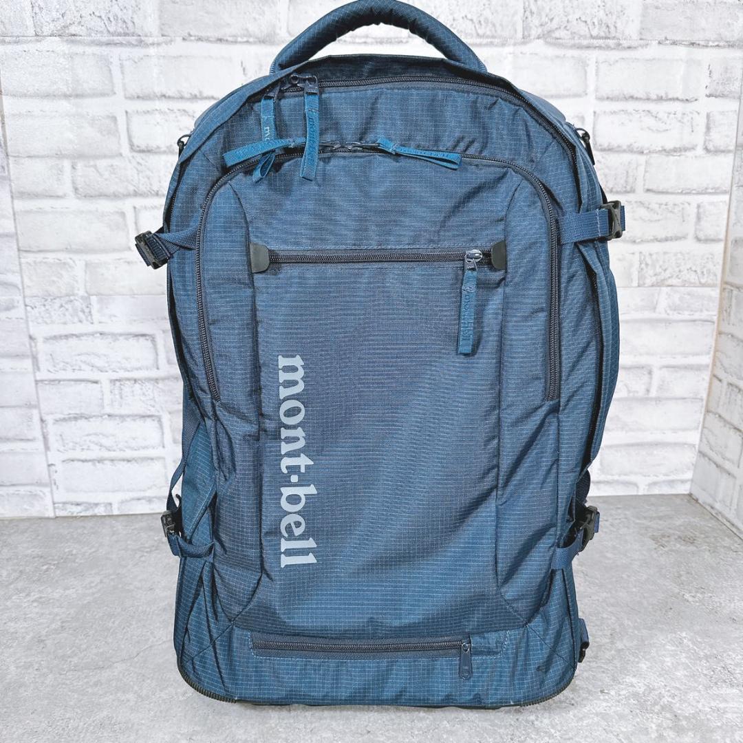 美品 モンベル ウィリーバッグ35 キャリーケース ネイビー 機内持込 廃盤