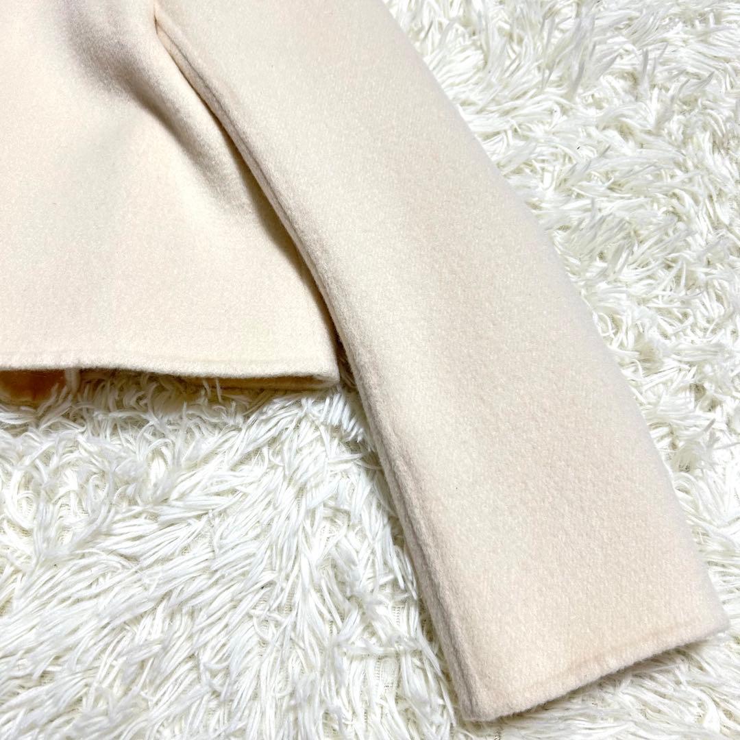 FOXEY カシミア100%Wフェイスジャケット　ショートコート　ショールカラー