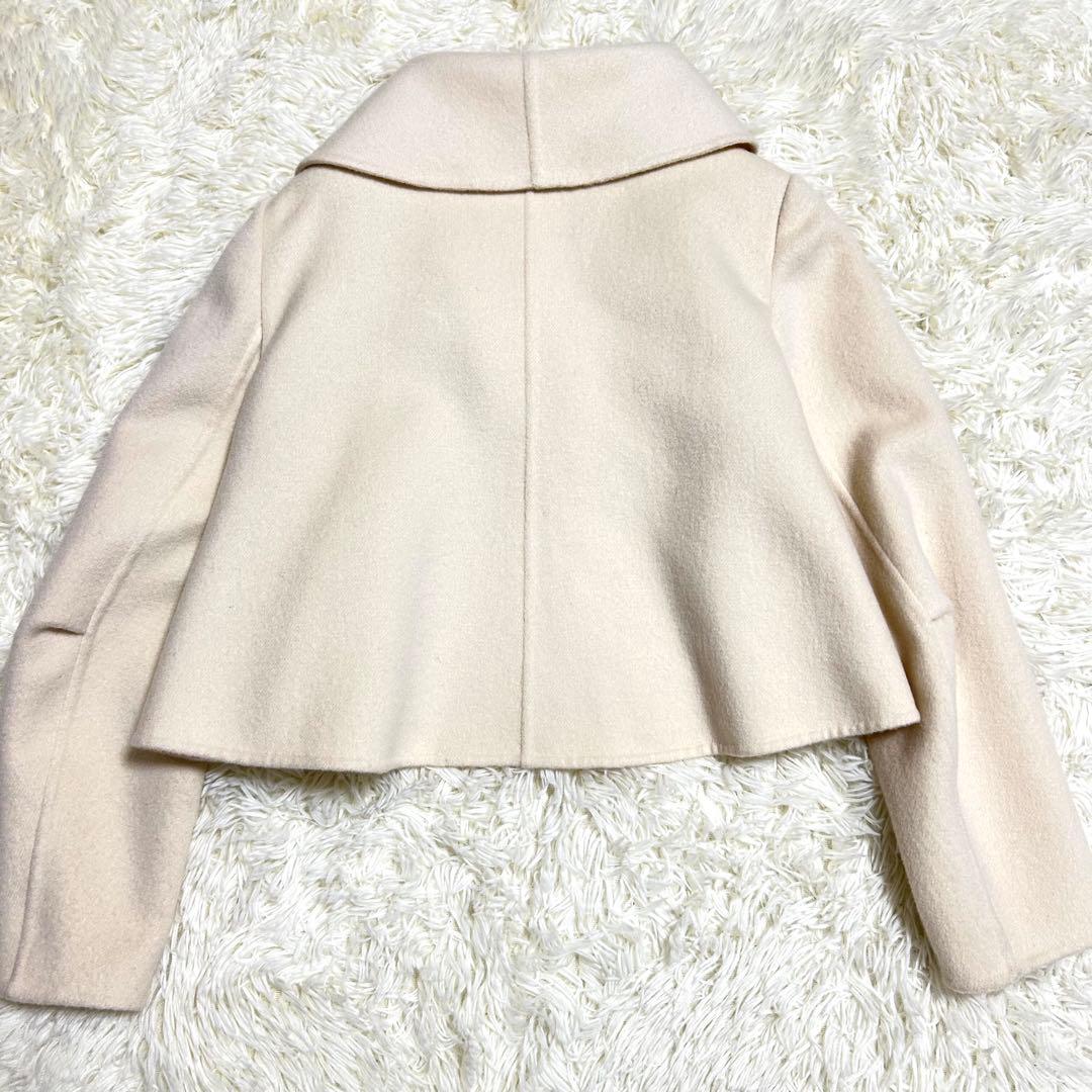 FOXEY カシミア100%Wフェイスジャケット　ショートコート　ショールカラー