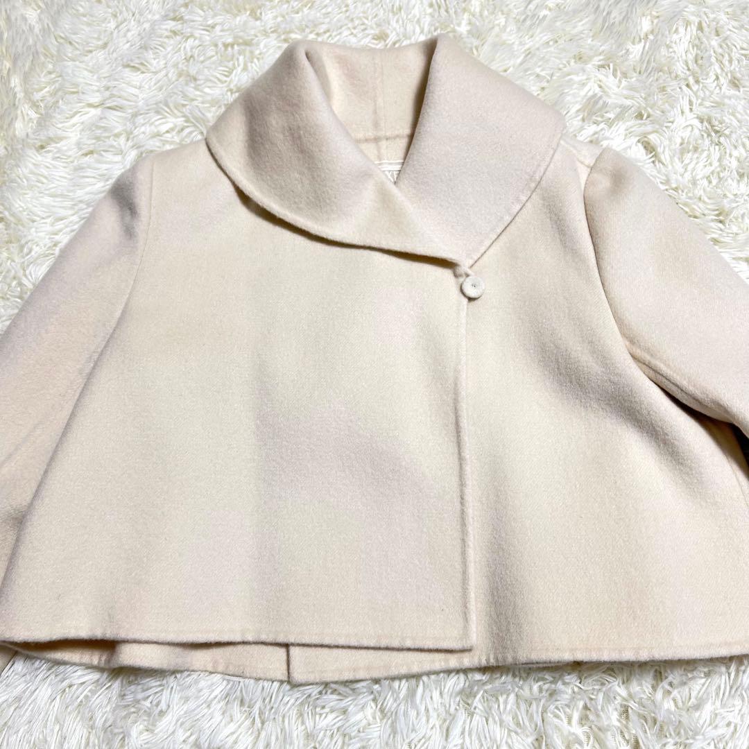 FOXEY カシミア100%Wフェイスジャケット　ショートコート　ショールカラー