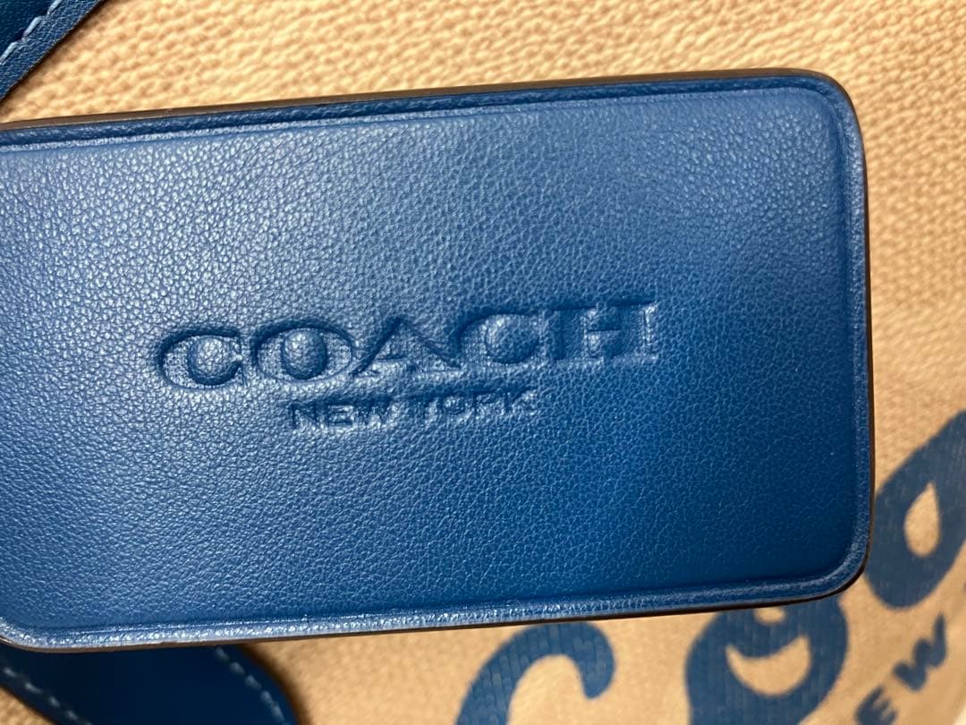 COACH コーチ　トートバッグ ベージュ/ブルー