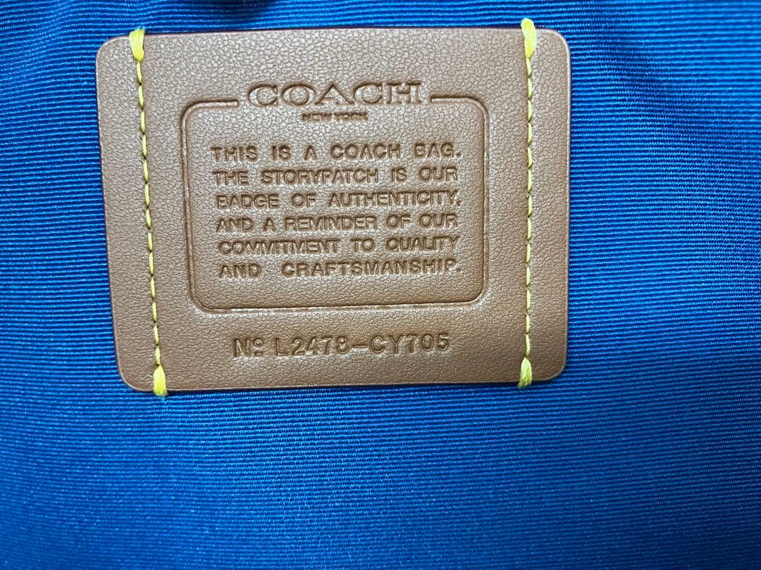 COACH コーチ　トートバッグ ベージュ/ブルー