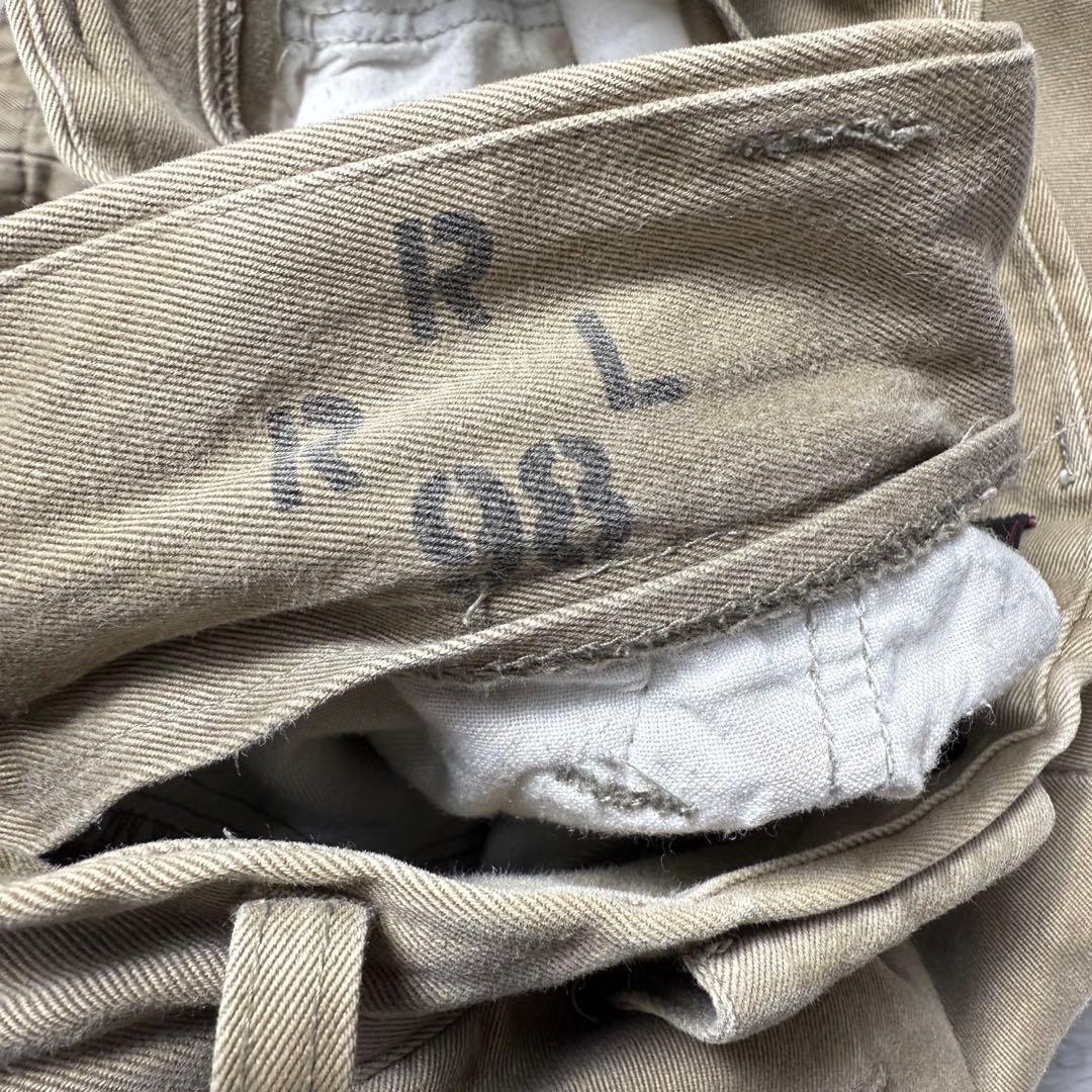 ダブルアールエル　カーゴパンツ・三つ星タグ・尿素ボタン・USA製・RRL・ジップ