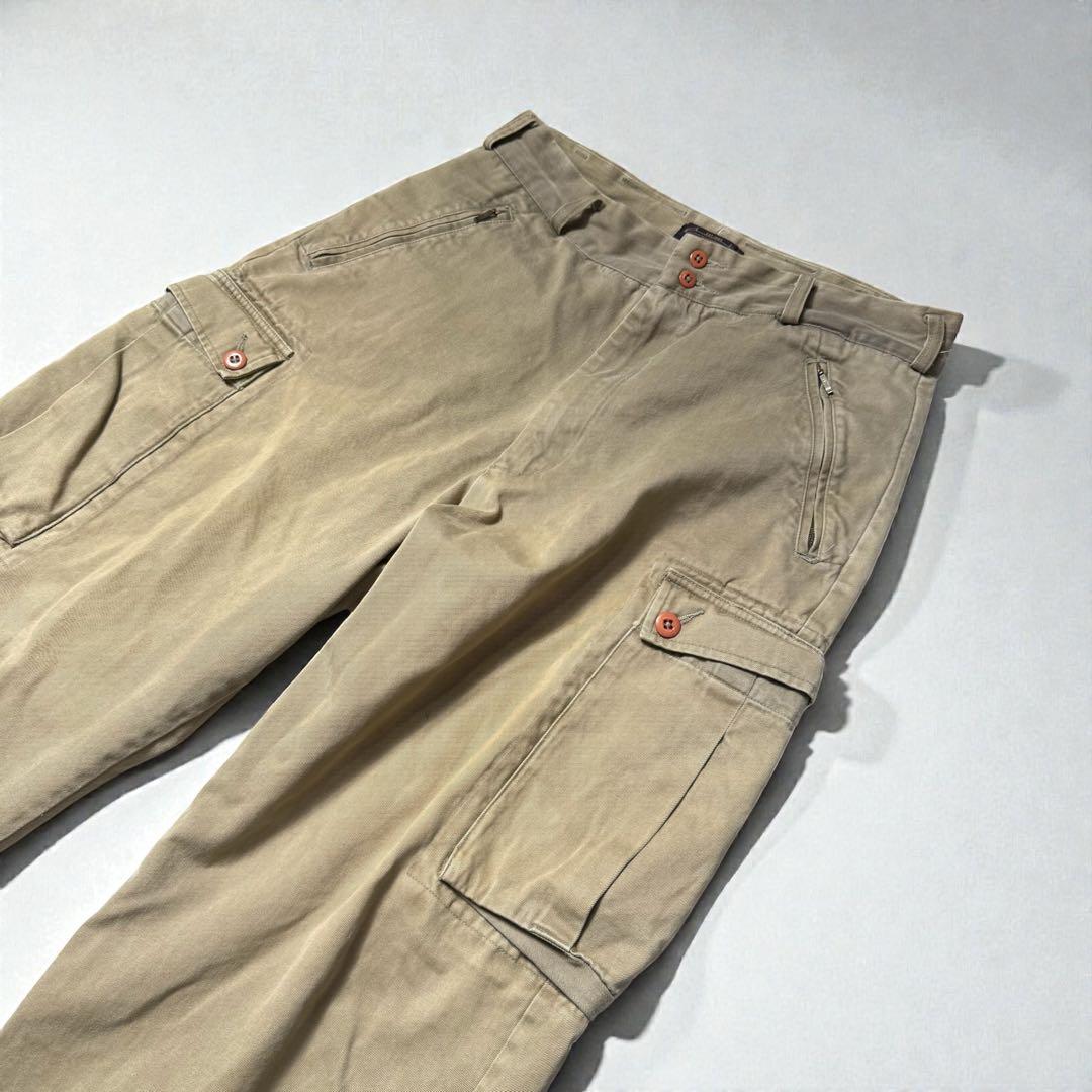 ダブルアールエル　カーゴパンツ・三つ星タグ・尿素ボタン・USA製・RRL・ジップ