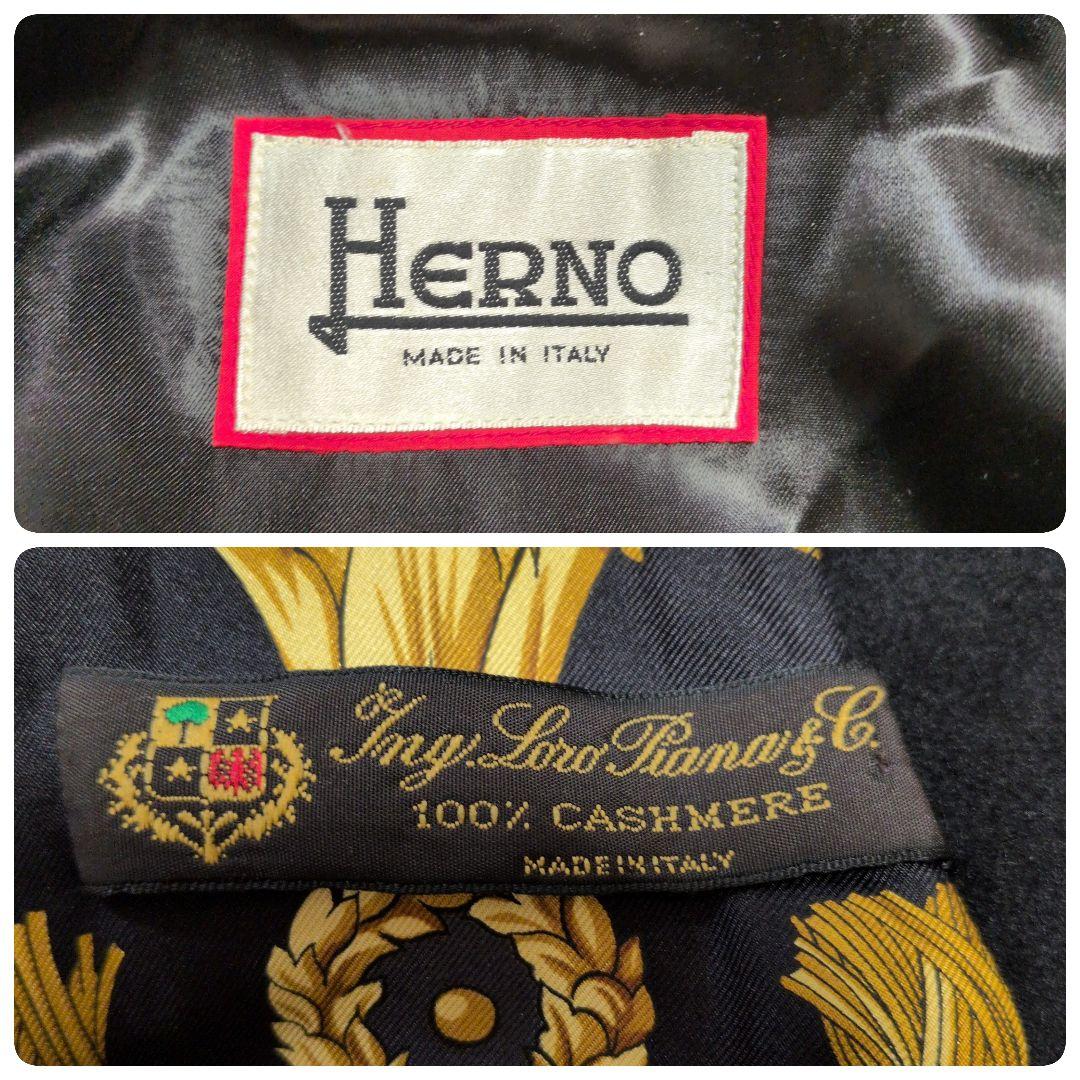 【美品】ヘルノ☆ロロピアーナ　カシミヤ100%　リアル　ファーコート　黒