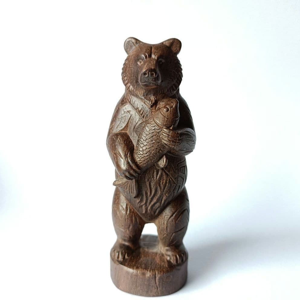 4030様 2点 まとめ商品　熊　木彫り　置物　木製