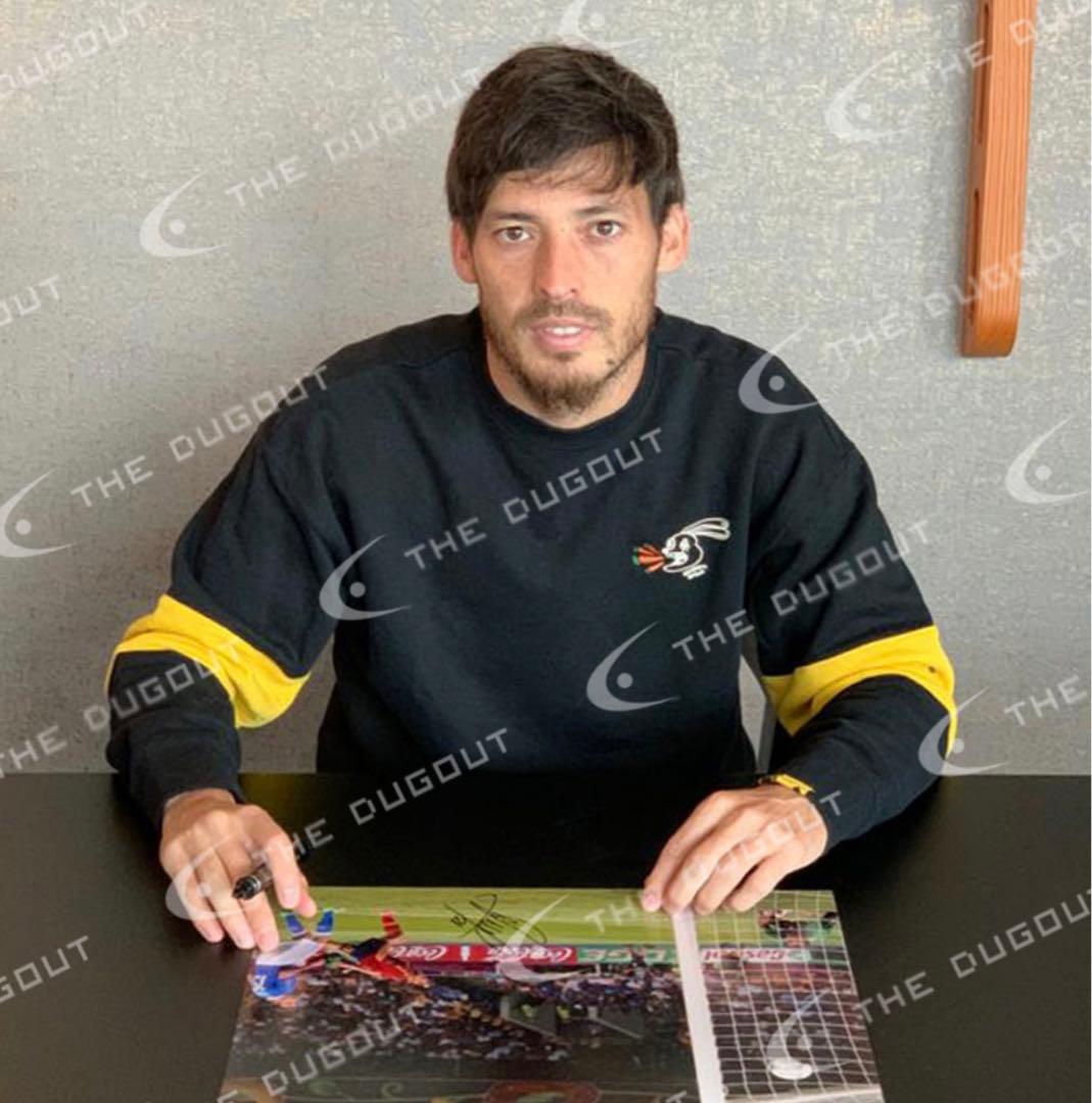 ダビドシルバ　直筆サインアート　スペイン代表　ザ・ダグアウト　証明書付き　新品