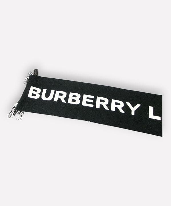 BURBERRY LONDON ロゴフリンジマフラー