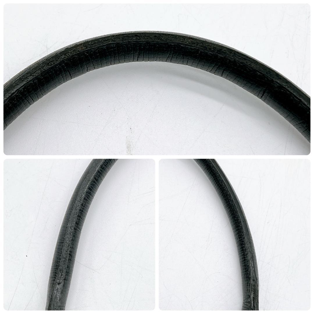 Moschino レザー ロゴプレート トートバッグ ブラック f649