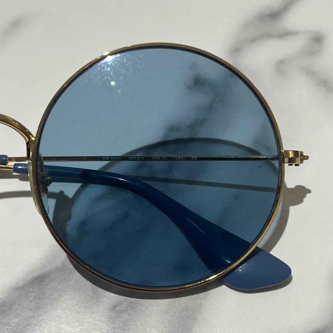 Ray-Ban レイバン サングラス ブルー ゴールドフレーム RB3592