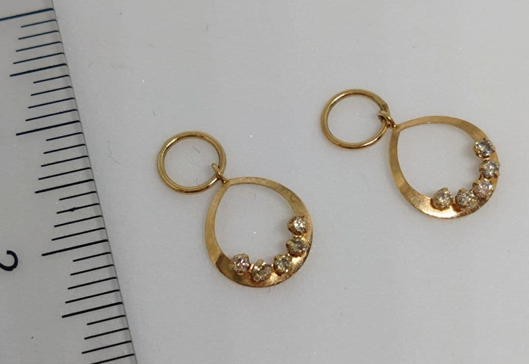 K18YG ブラウンダイヤモンド チャーム 約0.10ct　GSTV