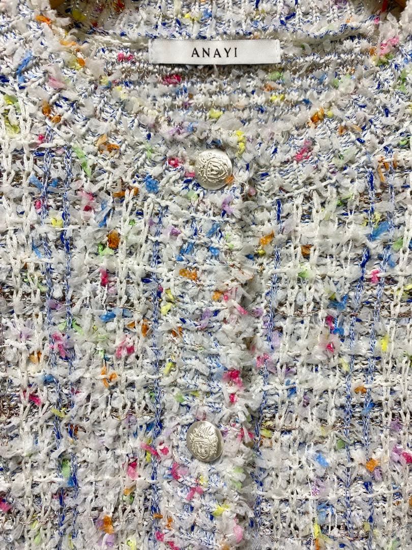 【付属品完備・極美品】アナイ マルティプルニットツイードジャケット 38