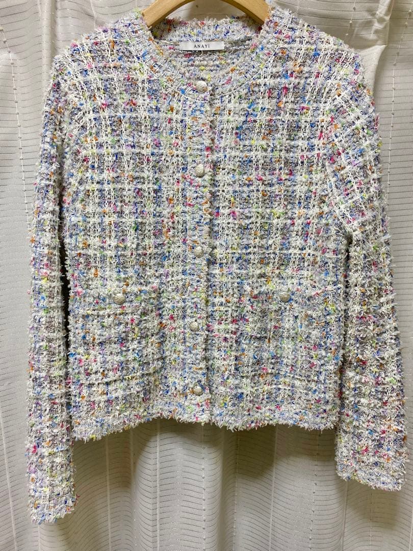 【付属品完備・極美品】アナイ マルティプルニットツイードジャケット 38