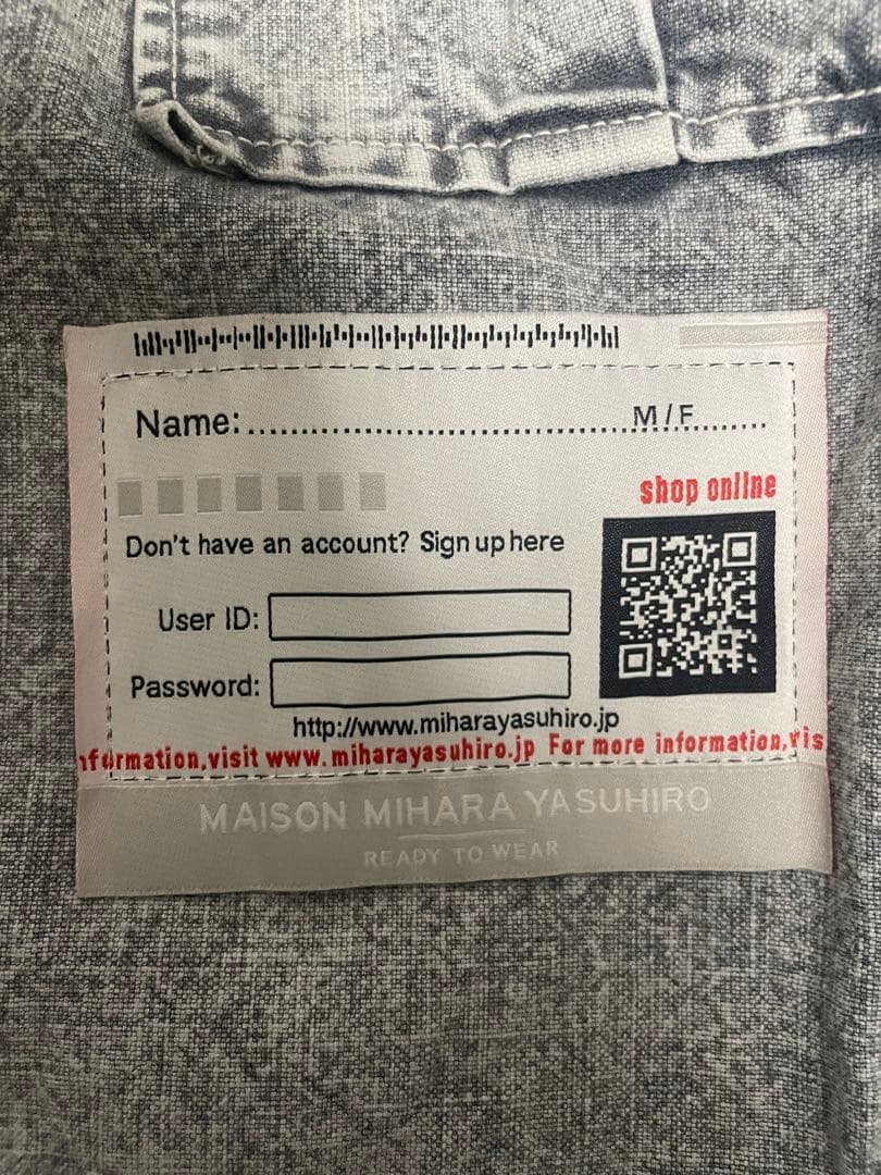 メゾンミハラヤスヒロ 24AW コットンミリタリーパンツ