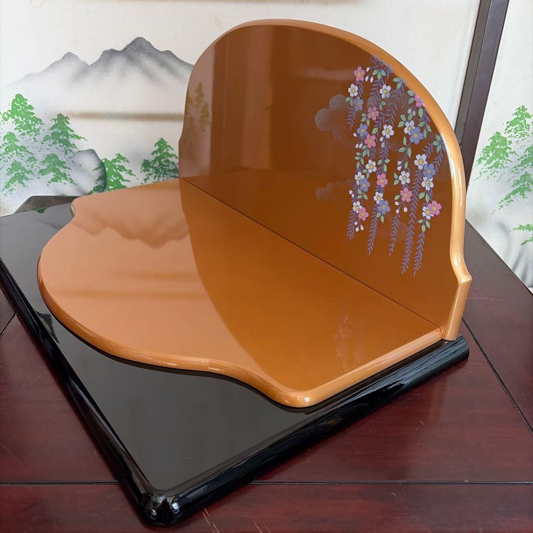 雛人形 5体セット　台座屏風　羽はたき付き