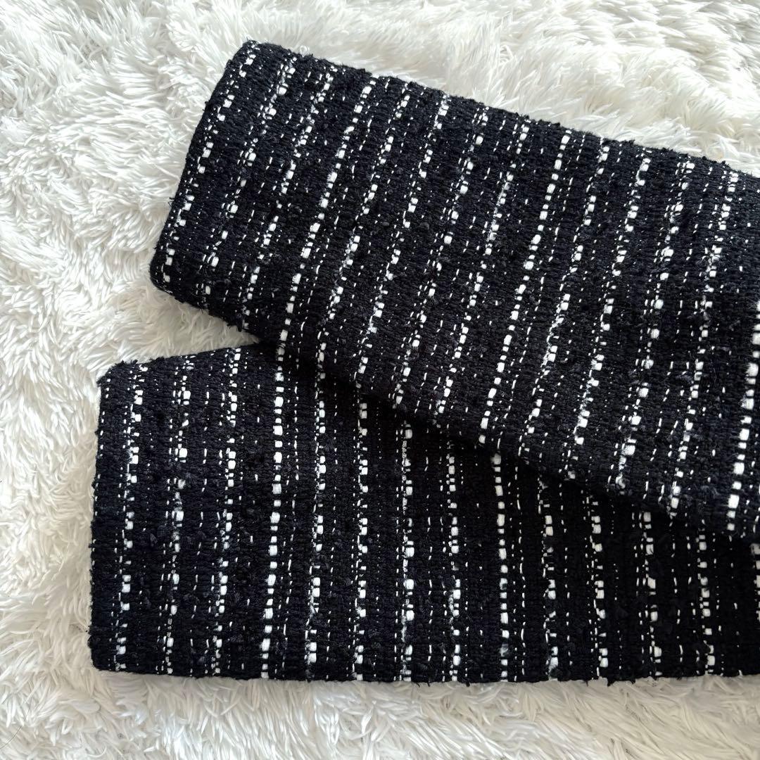 25SS 美品 anuans ツイードノーカラーフォルムジャケット MIX M