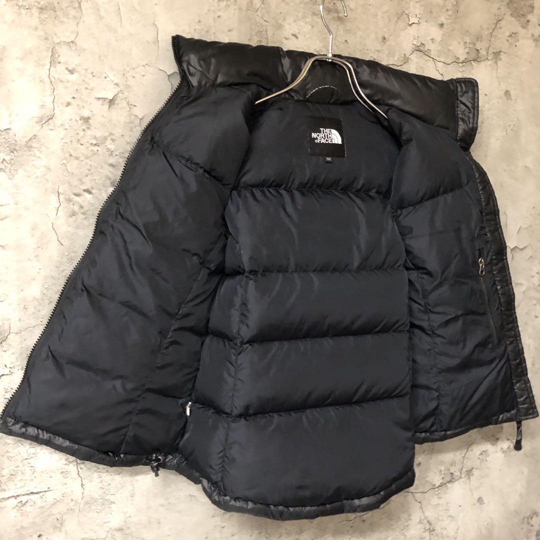 刺繍　700フィル　レディースS ヌプシ　黒 ザノースフェイス　ダウンベスト