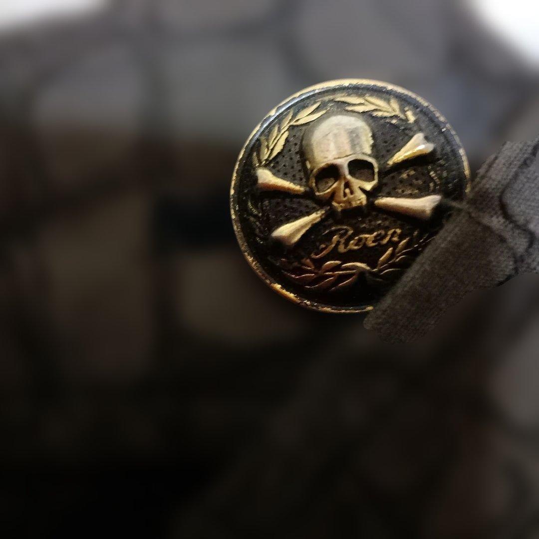 Roen クロコ型押し ミリタリージャケット 部分パイソン ディアスキン 46