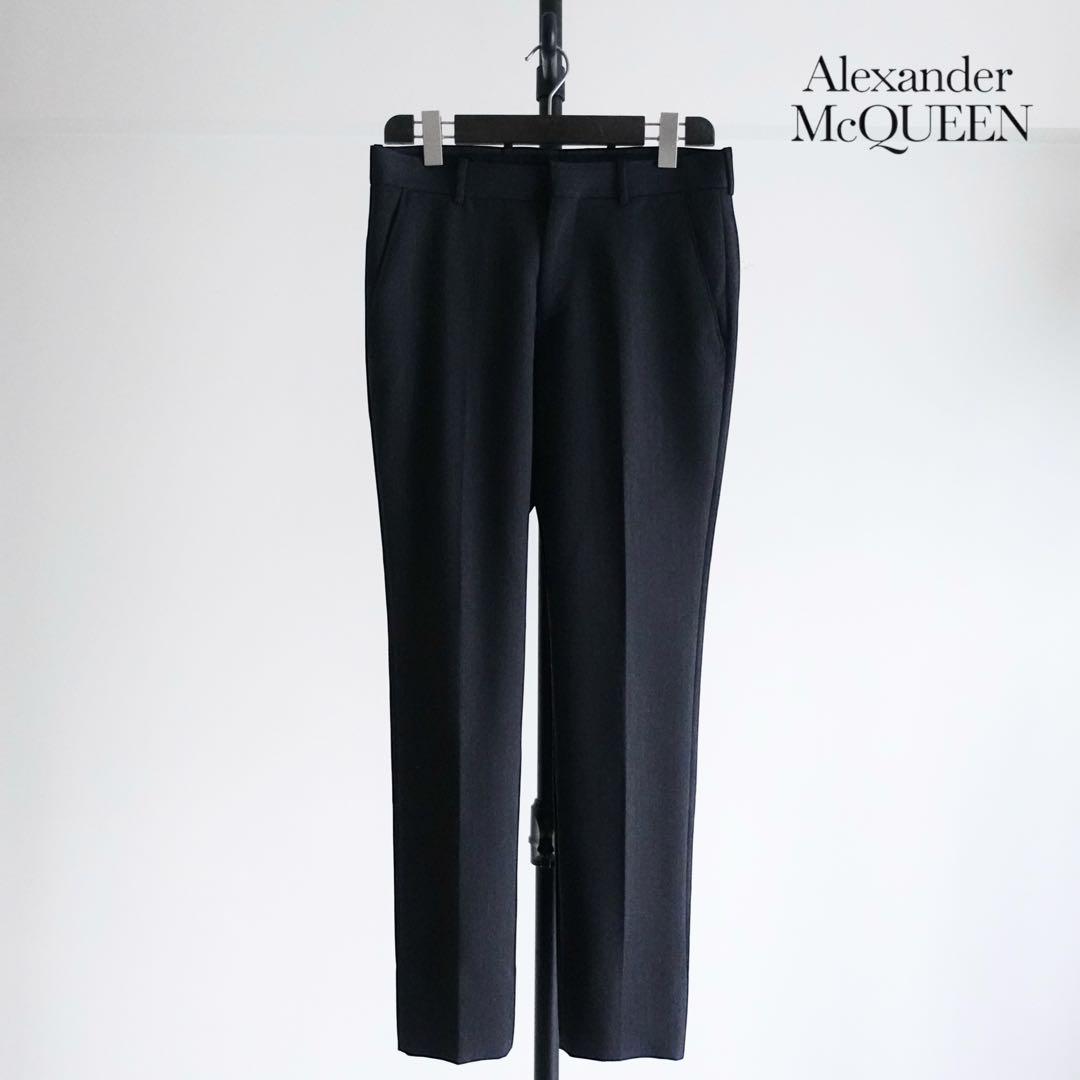 【極美品】Alexander McQUEEN ウールモヘア　トラウザーズ　44