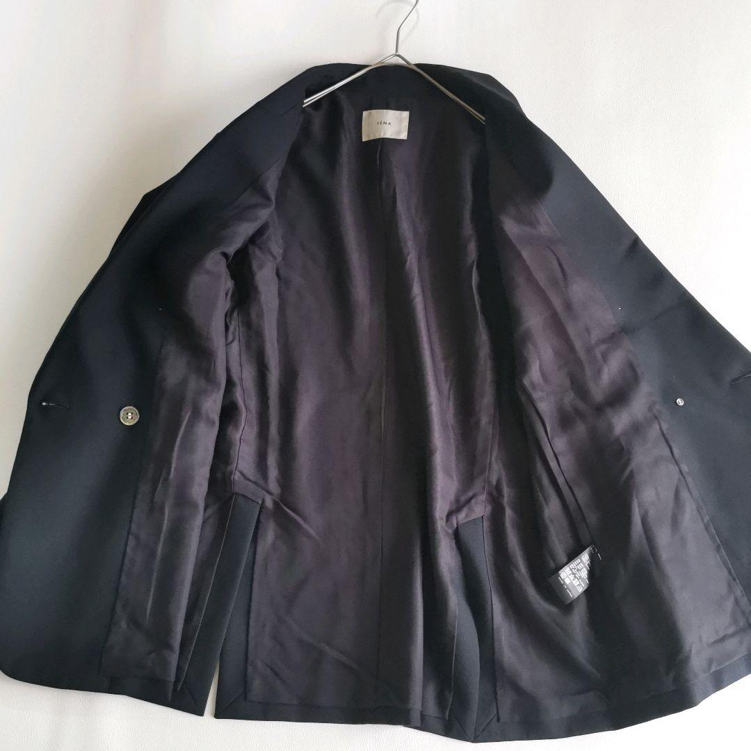 【美品✨】イエナ ウールダブルブレストジャケット 紺ブレ シェルボタン