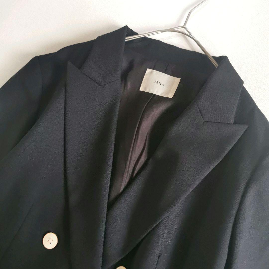 【美品✨】イエナ ウールダブルブレストジャケット 紺ブレ シェルボタン