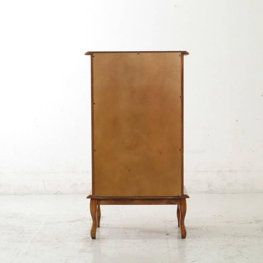 値下アンティーク調 猫脚 サイドチェスト 5段 電話台 FAX台