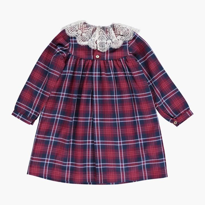 新品アマイアキッズ　タータンチェックワンピース　10Y