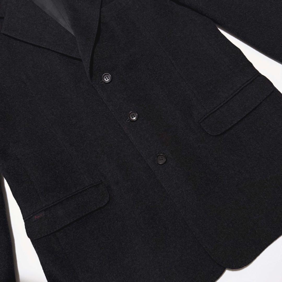 【美品】Papas ウールジャケット テーラード ダークグレー 90s 00s