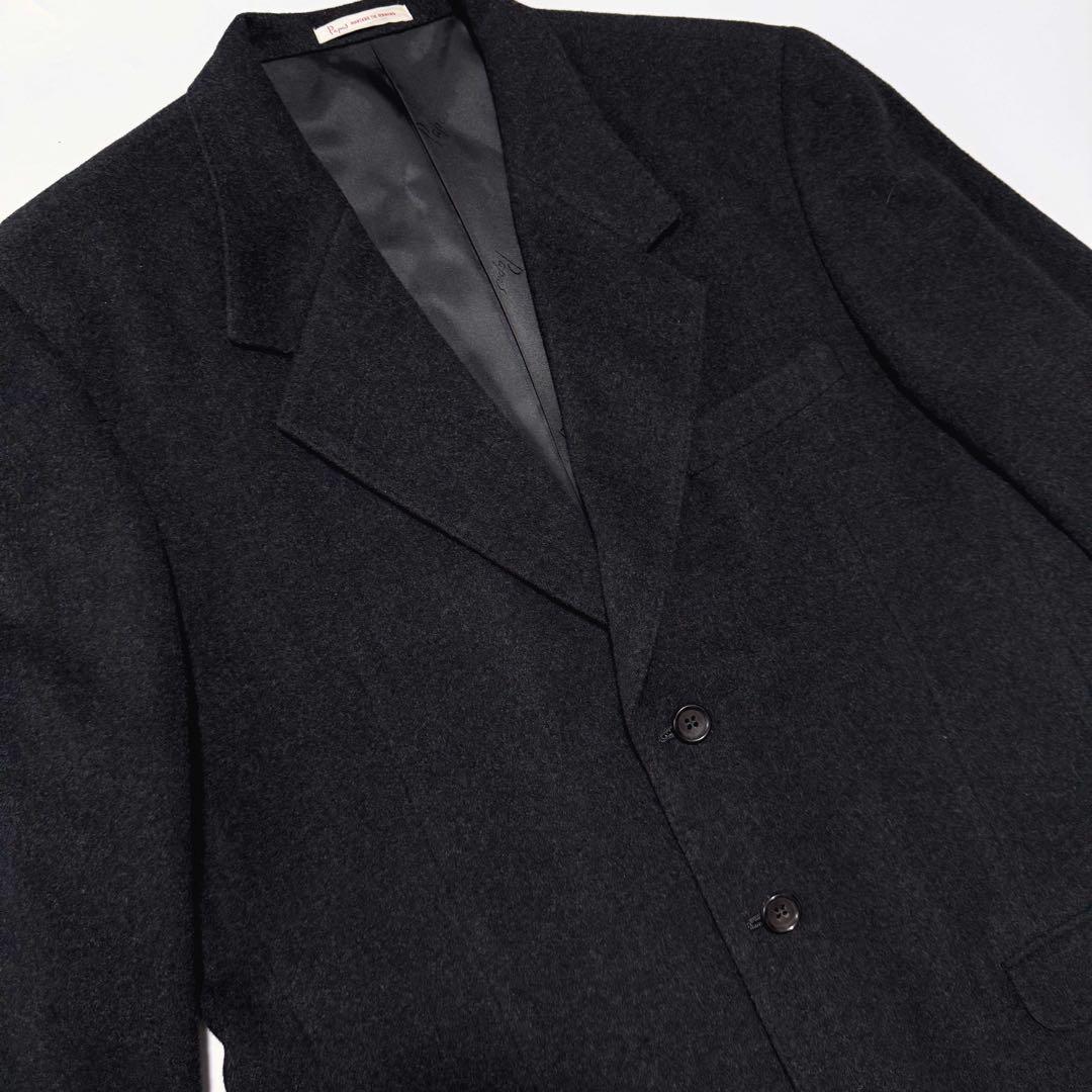 【美品】Papas ウールジャケット テーラード ダークグレー 90s 00s