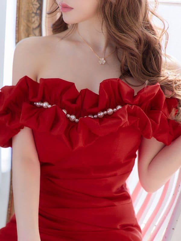 [美品]Sugar/シュガー/ドニアクイーン/ マーメイド ロングドレス/レッド