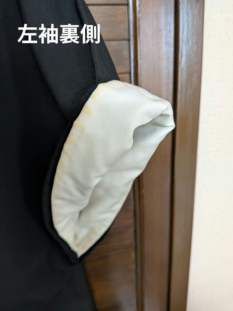 正絹黒留袖　友禅　作家物　風景草花文 裄丈長め 袷