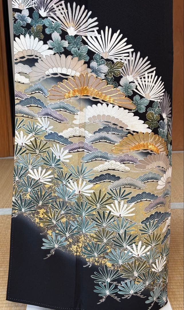 正絹豪華作家物留袖６点フルセット 留袖　袋帯　帯締め帯揚げ　長襦袢　末広