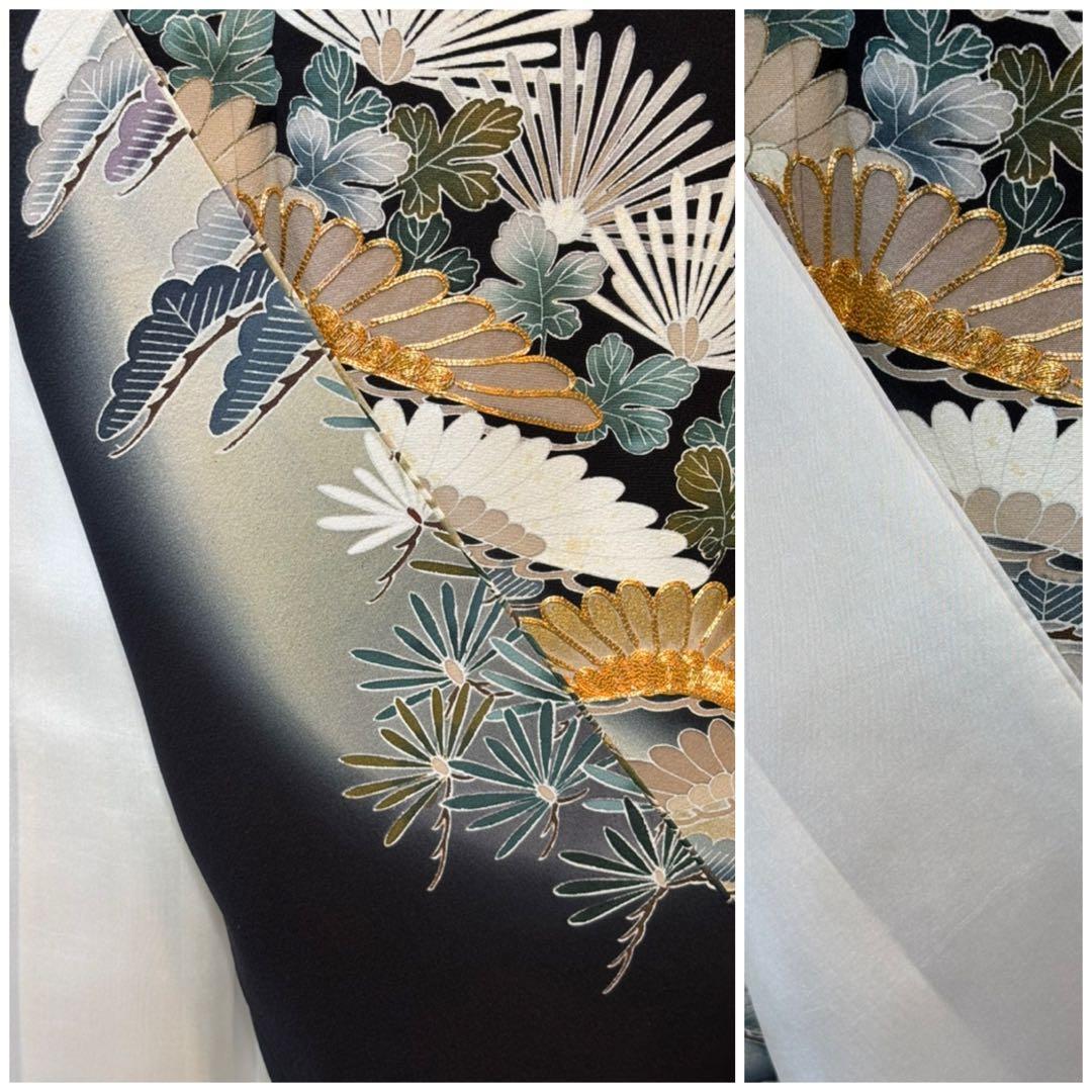 正絹豪華作家物留袖６点フルセット 留袖　袋帯　帯締め帯揚げ　長襦袢　末広