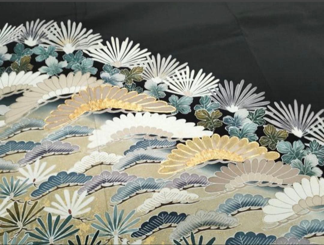 正絹豪華作家物留袖６点フルセット 留袖　袋帯　帯締め帯揚げ　長襦袢　末広