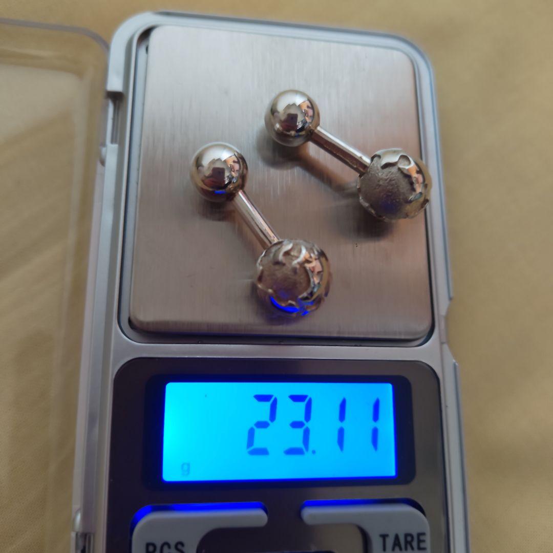 【未使用】ティファニー　グローブ　地球　バーベル・カフス　カフリンクス