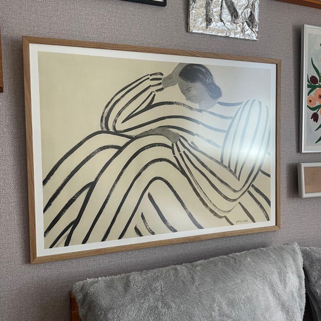 【フレーム付】 50×70cm THE POSTER CLUB Waiting