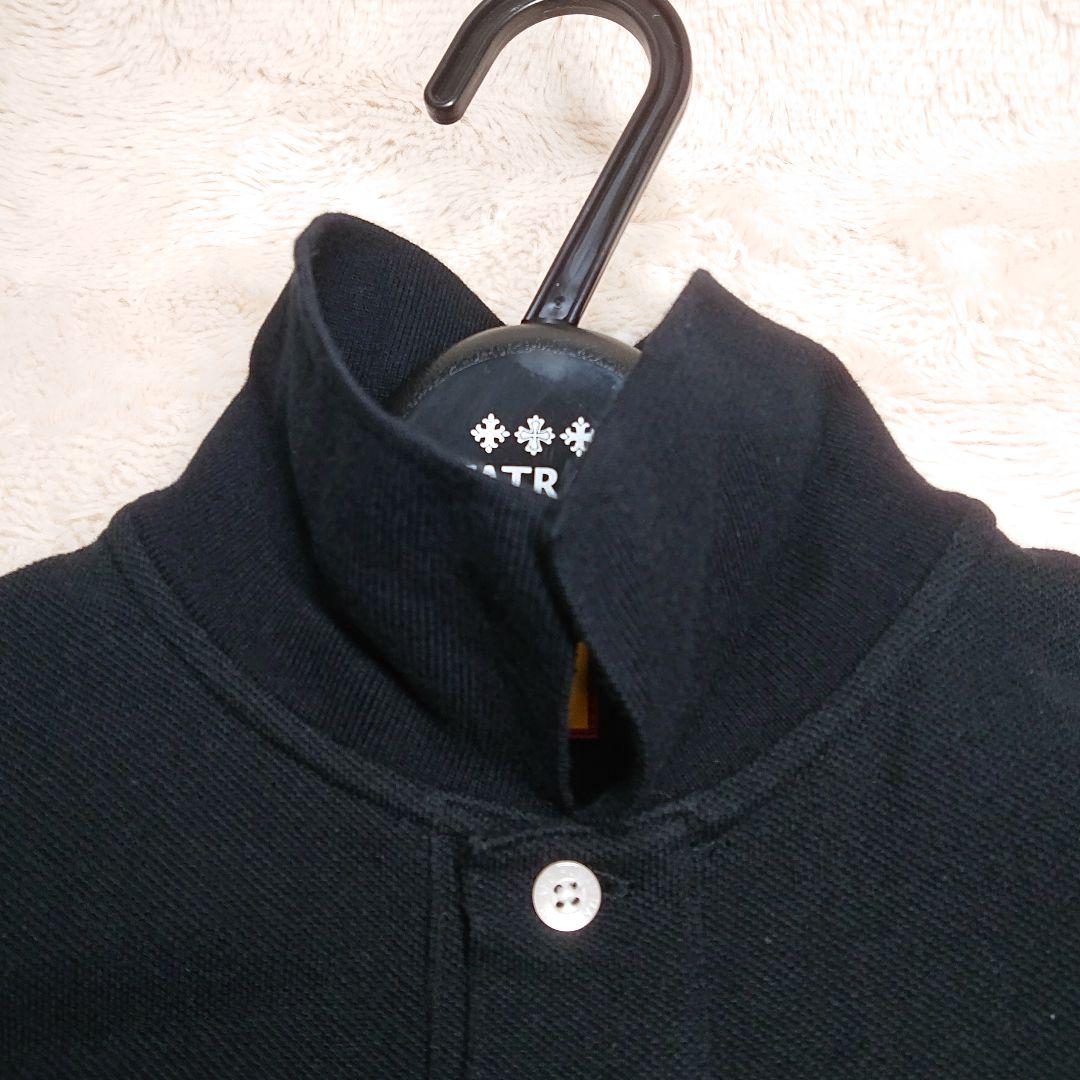 HUMAN MADE ビッグポロシャツ ブラック M ハートボタン ロゴパッチ