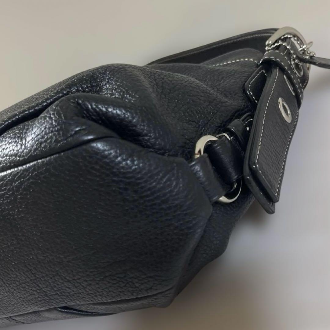 【coach】ショルダーバック　肩がけバック レザーバック　wayバック　黒