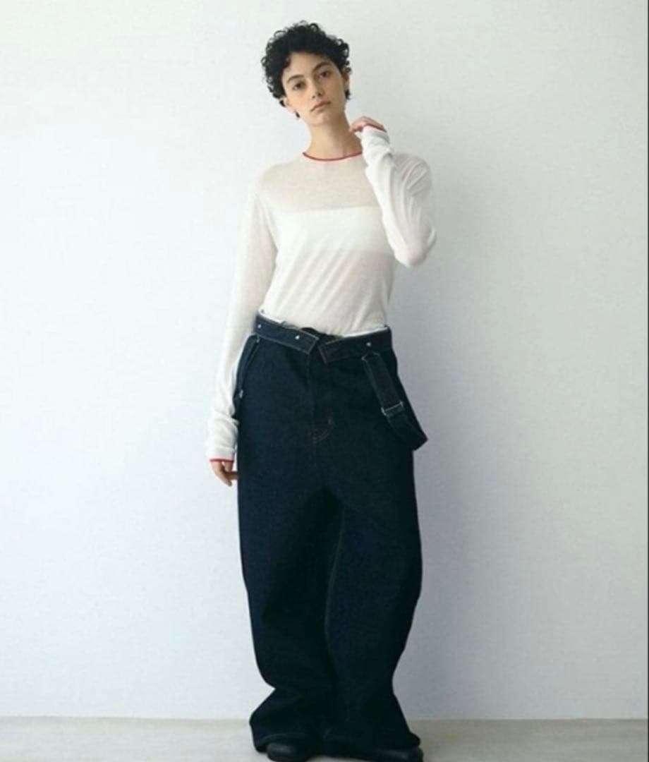 EDWIN×ETRE TOKYO 2wayハイライズサスデニムパンツ S