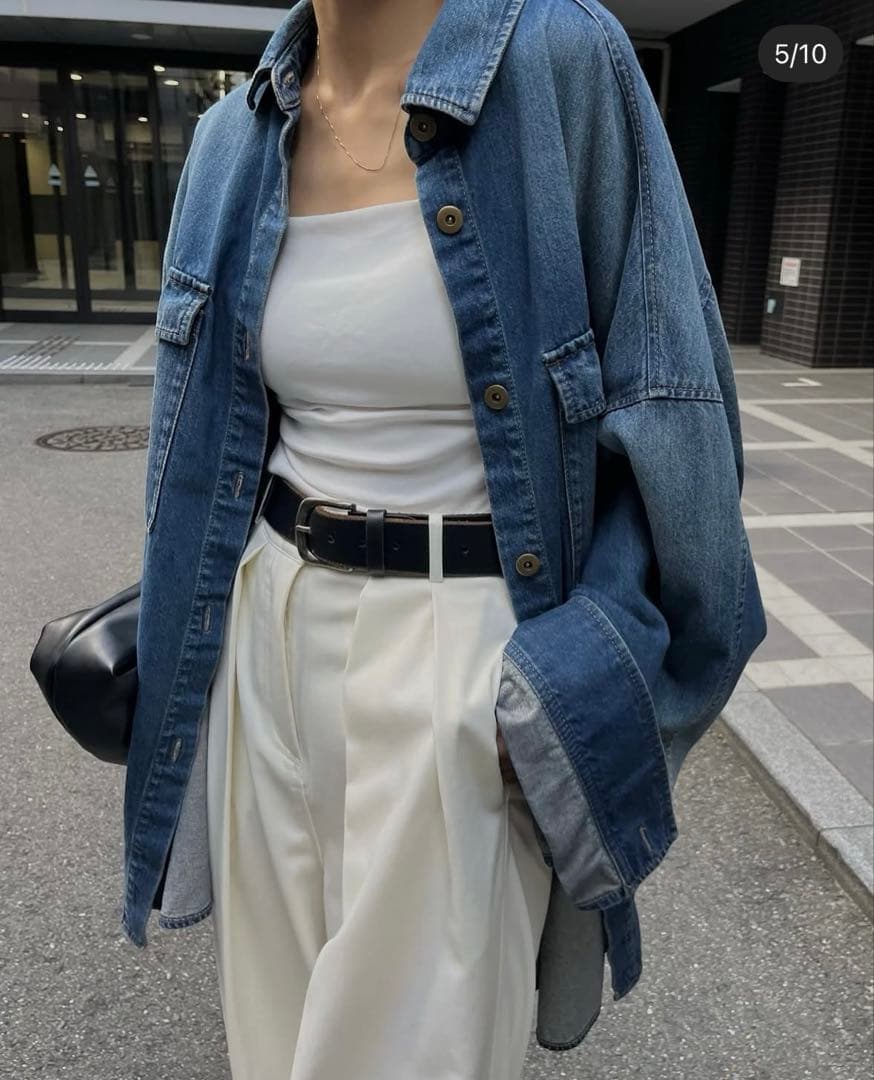 最終値下efu エフ/OVER DENIM SHIRT デニムシャツ ジャケット