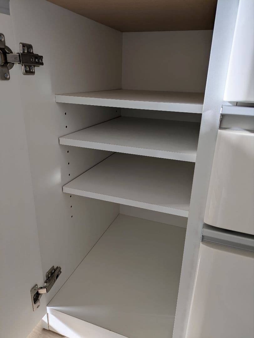 【11/23までの限定出品】ニトリ　ホワイト食器棚　スライド式引き出し付き