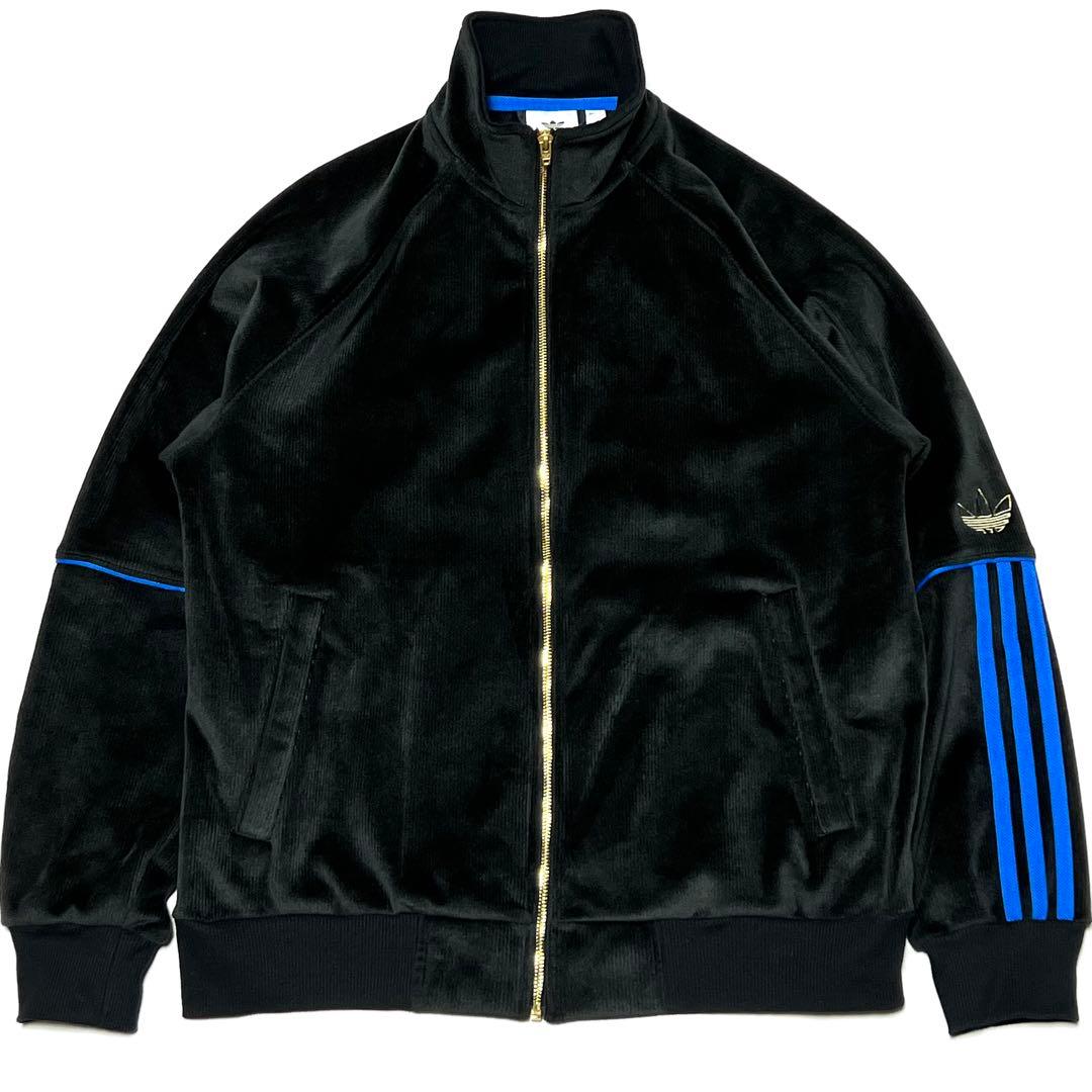 adidas タイショーンTYSHAWN ベロアジャージセットアップ ブラック